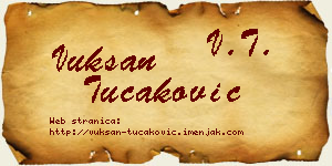 Vuksan Tucaković vizit kartica